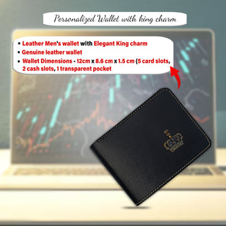 Men's Trader Gift Set – Engraved 'BEST Trader EVER' Pen & Keychain, Wallet with King Charm