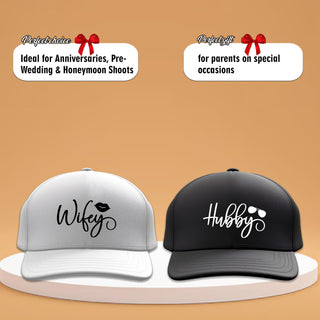 Husband & Wife Matching Caps – Couple Hats for Travel & Photoshoot