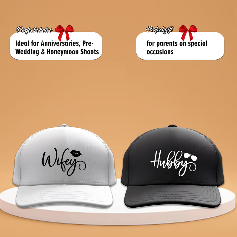 Husband & Wife Matching Caps – Couple Hats for Travel & Photoshoot
