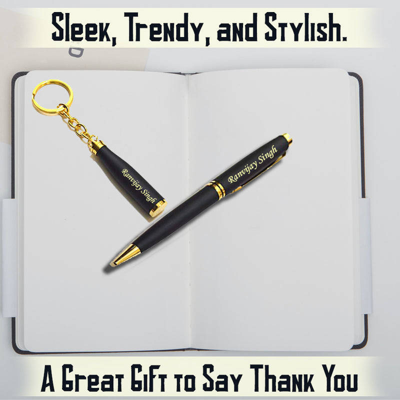 Custom Pen & Keychain Gift Set.