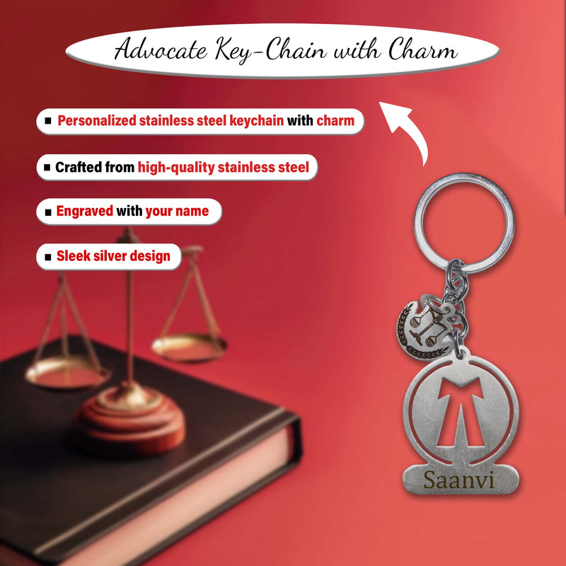Personalized Advocate Combo-Advocate Key-Chain with Charm, Advocate Pen , and Clutch with Name & Adv. Charm.
