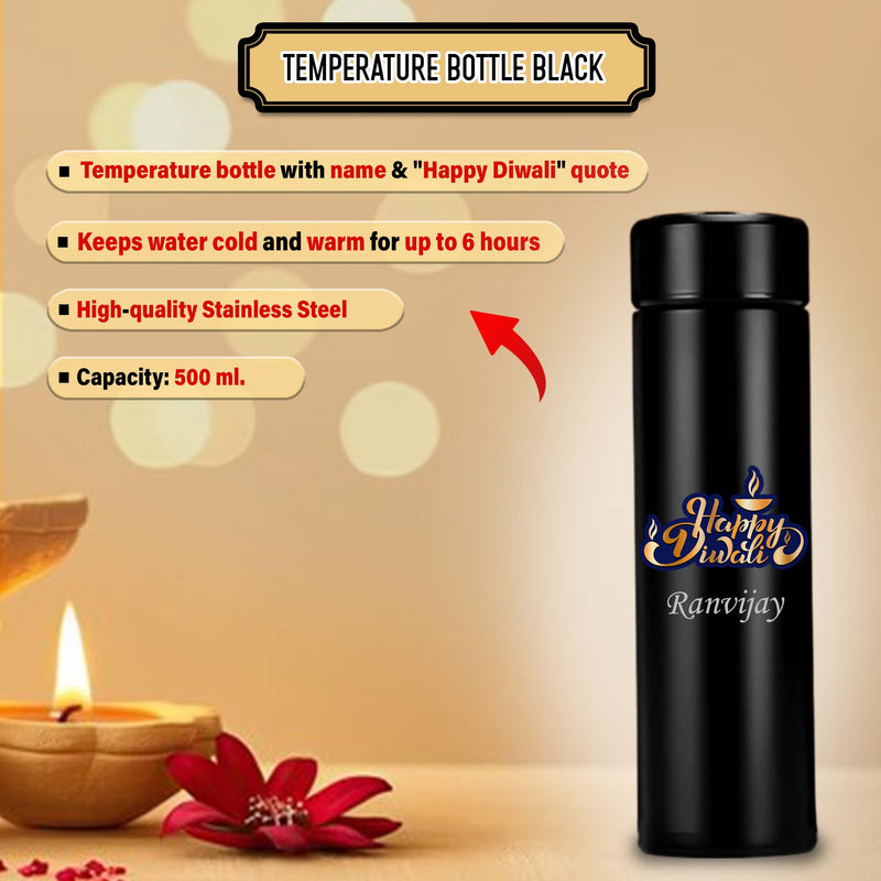 Diwali Gift Set – Wallet, Keychain, Eyewear Case & Passport Cover + Black Bottle.