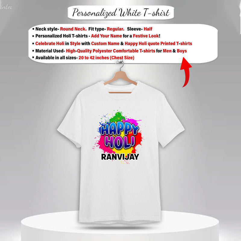 Holi Gift Set – Custom Name T-Shirt & Cap.