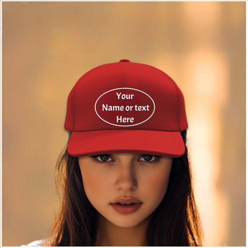 Personalized Cap with your Text or Name Printed.