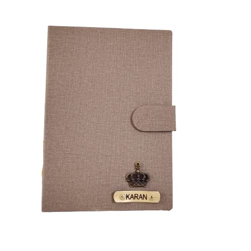 Personalized Diary & Pen Set with Name & Charm.