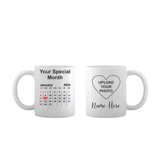 Customized Memorable Date Calendar Mug