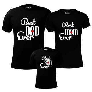 Personalized Family T-Shirt Combo for Father, Mother & Kids with Your Name