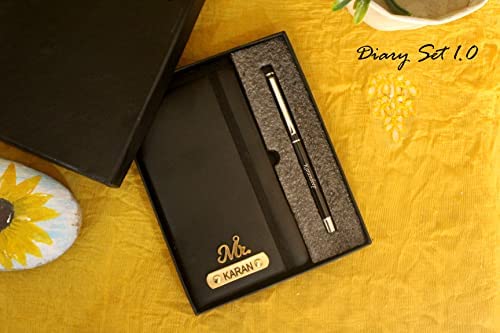 Diary & Pen Combo with Custom Name & Charm.