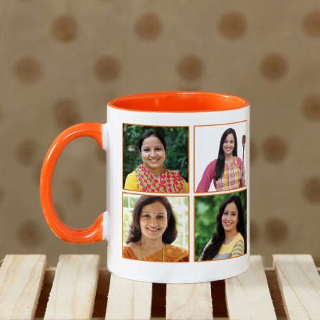 Photo Printed Orange Ceramic Tea/Coffee Mug.