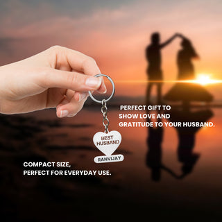 Personalized Stainless Steel Love Keychain with Engraved Name – Gift for Special One.