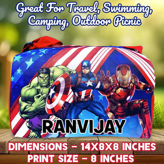 Kid's Travel Duffle Bag with Name Printed - Duffle Bag for Kids