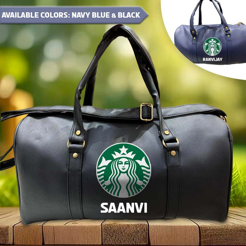 Personalized Leather Duffle Bag with Custom Logo– Perfect for Gifting & Promotions