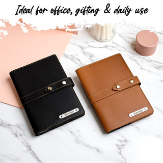 Customized Premium A5 Leather Notebook.