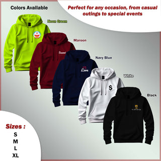 Customized Unisex Cotton Hoodie with Custom Name & Design Printed.