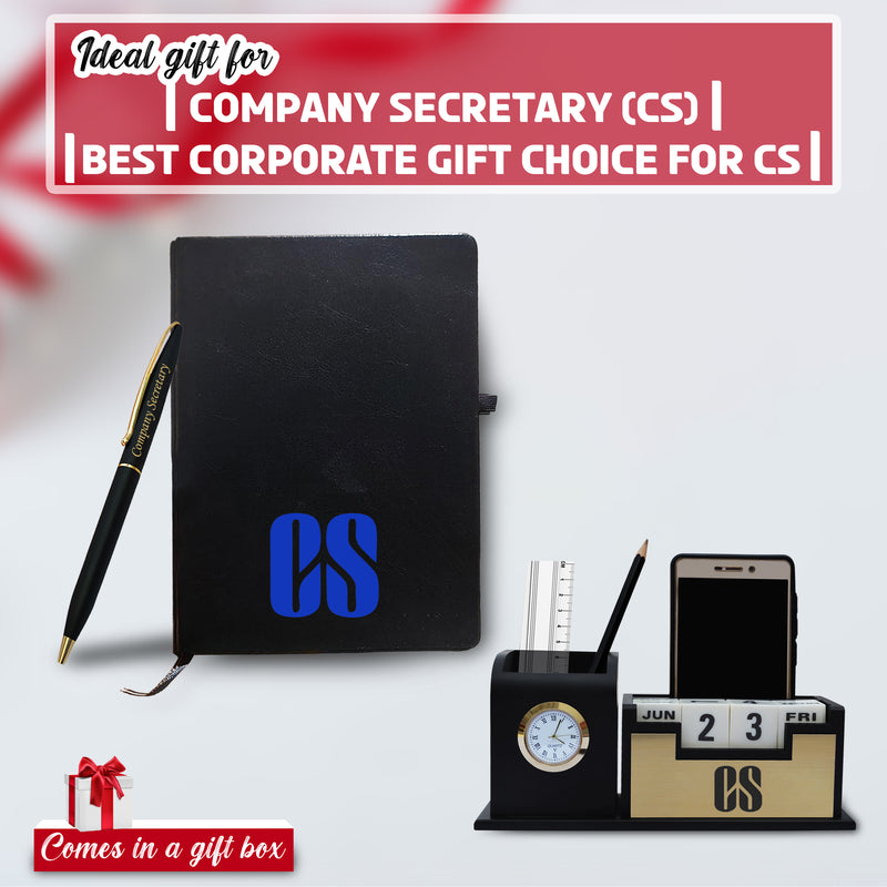 CS Gift Set – Pen Stand, Diary & Engraved Pen