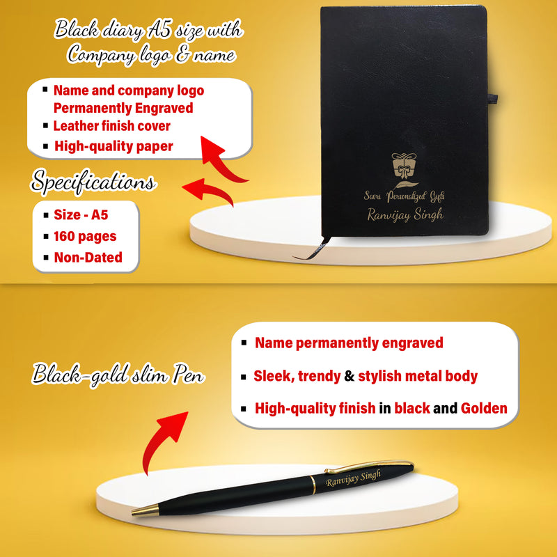 Retirement Gift Combo Set - Pen, Diary & Bottle