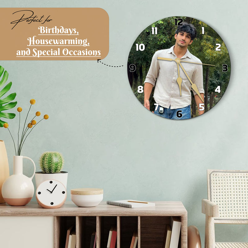 Personalized Acrylic Photo Printed Wall Clock