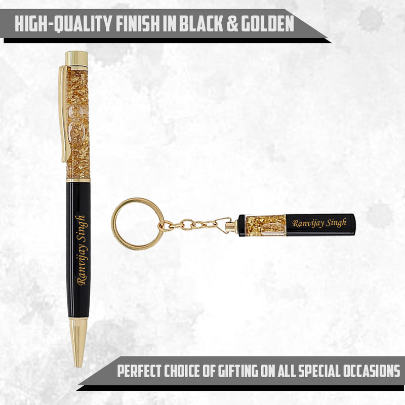 Custom Engraved Pen & Keychain Gift Set.