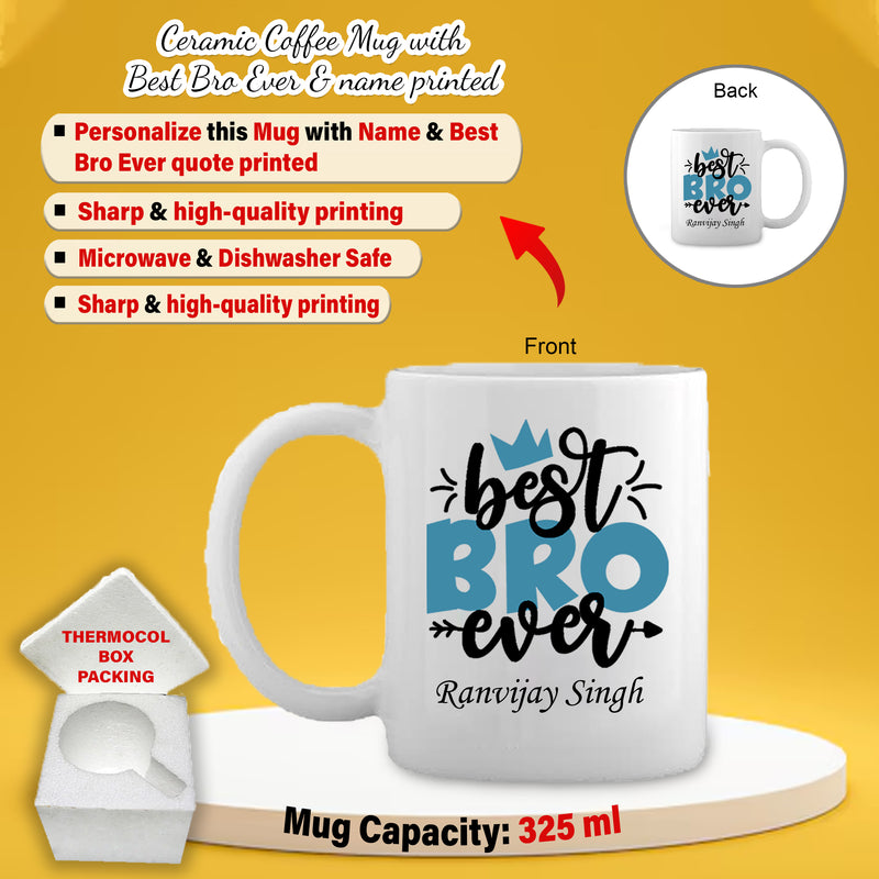 Rakhi Combo: Custom Pen with Bro Stand & Name Mug.