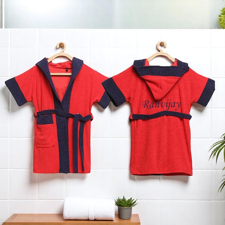 Personalized Hooded Bathrobe for Boys & Girls