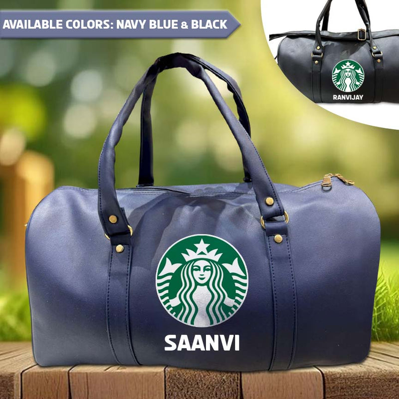 Personalized Leather Duffle Bag with Custom Logo– Perfect for Gifting & Promotions