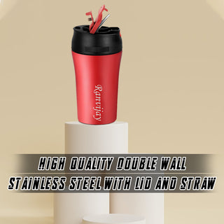 Personalized Stainless Steel Straw Tumbler with Your Name or Company Logo Engraved.