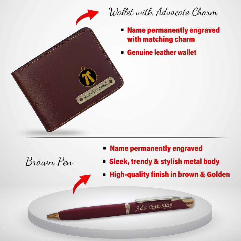 Personalized Advocate Combo - Keychain, Pen, & Wallet with Name & Charm