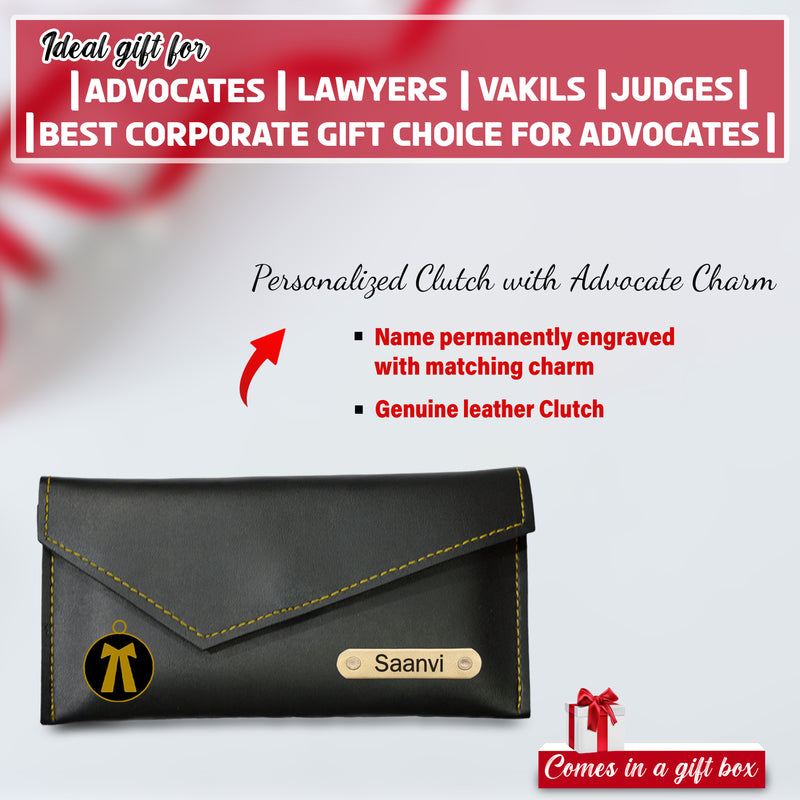 Customized Advocate Gift Set: Personalized Keychain, Bottle, Pen, Clutch & Diary.