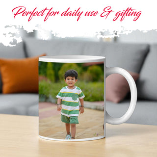 Custom White Photo Printed Mug.