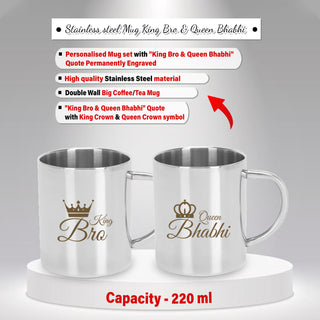 Leather Wallet with Sling Bag & Couple Steel Mug Set.