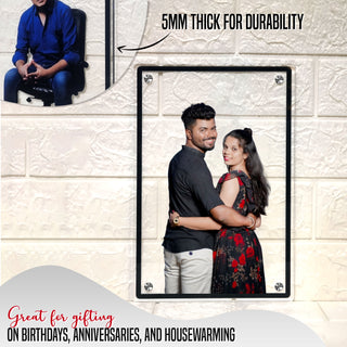 Personalized Acrylic Transparent Frame (8x12 inches, 5mm) – Custom Photo Gift