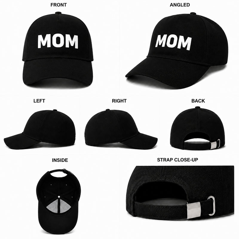 Premium Mom Dad Caps Set of 2 – Cotton Couple Hats for Parents
