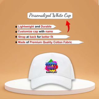 Holi Gift Set – Custom Name T-Shirt & Cap.