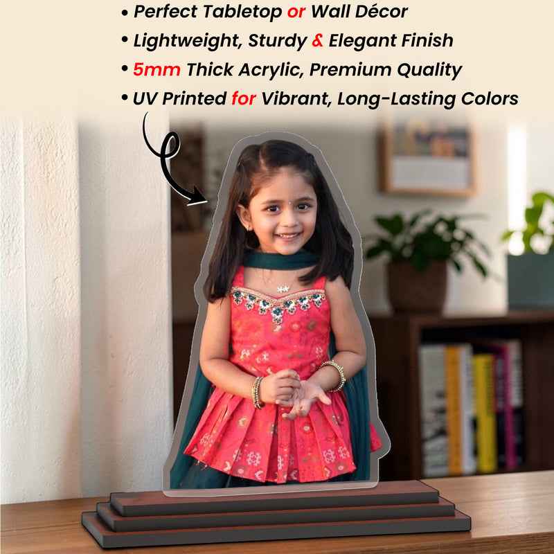 Custom Acrylic Kids Photo Cutout (6x8) | Personalized Table Top Gift