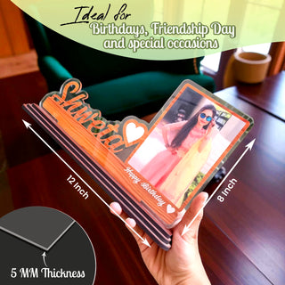 Acrylic Photo Cutout with Name– Custom Photo Design.