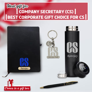 CS Gift Set – Engraved Pen, Keychain, Bottle & Diary