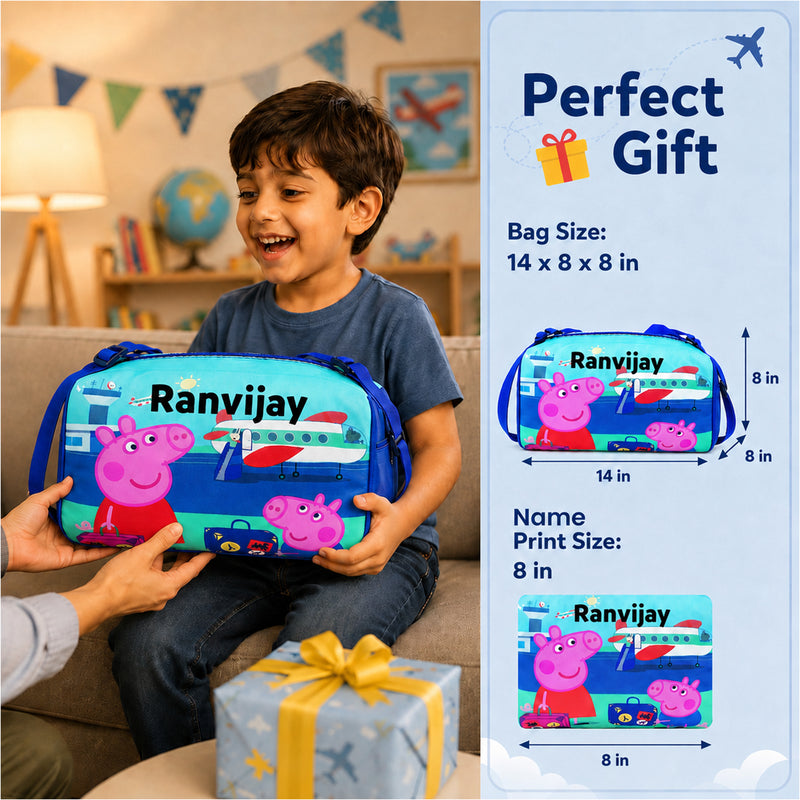 Kid's Travel Duffle Bag with Name Printed - Duffle Bag for Kids