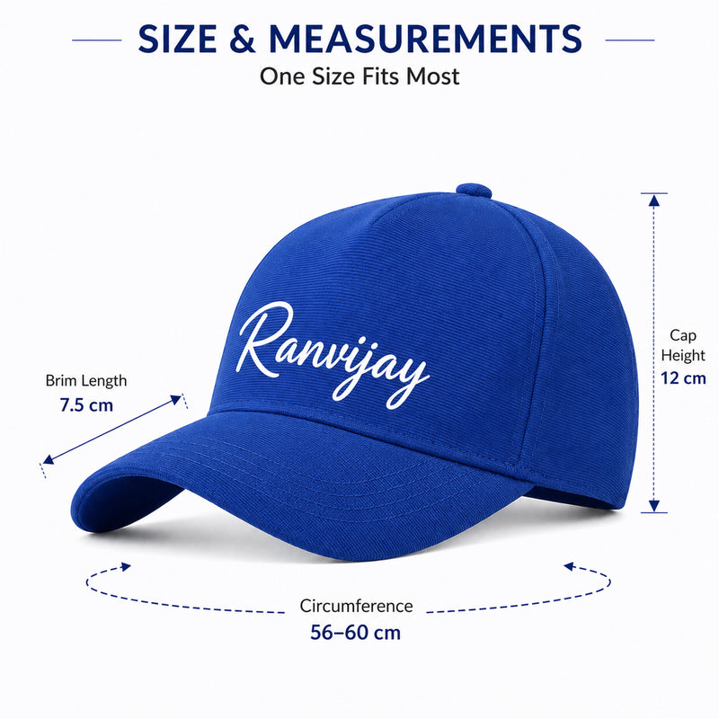 Customized Name Printed Cap for Men & Women.