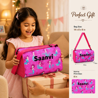 Kid's Travel Duffle Bag with Name Printed - Duffle Bag for Kids