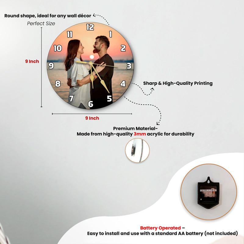 Rakshabandhan Gift – Custom Spotify Photo Keychain, Photo Wall Clock & Traditional Bhaiya‑Bhabhi Rakhi