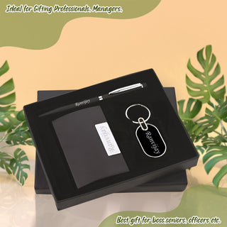 Pen, Keychain & Card Holder with Name & Message Engraved – Ideal Corporate Gift