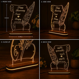 Acrylic LED Photo Lamp 6x8 Inch – Customized Engraved Photo Cutout with Name (Copy)