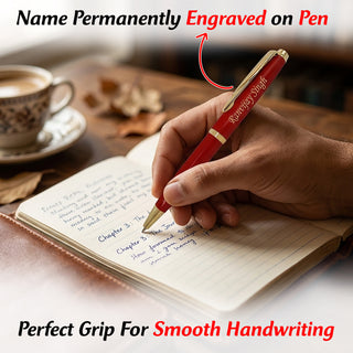 Customized Pen and Box with Name & Message Engraved on Box.