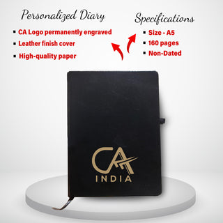 CA Gift Set – Engraved Pen & Black A5 Diary