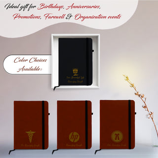 Personalized Leather Diary with Name & Logo