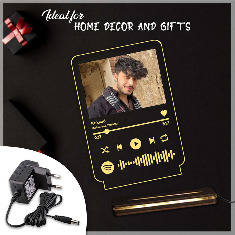 Acrylic LED Spotify Photo Frame – Customizable with Your Photo & Wishes.