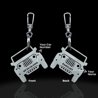 Personalized Stainless Steel Bike & Car Keychain with Name Engraved - Unique Gift for Birthdays for Car/Bike Lovers.