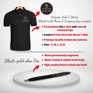 Custom Corporate Gift Set - Pen, Keychain, Bottle, Diary, Mouse Pad & T-Shirt.