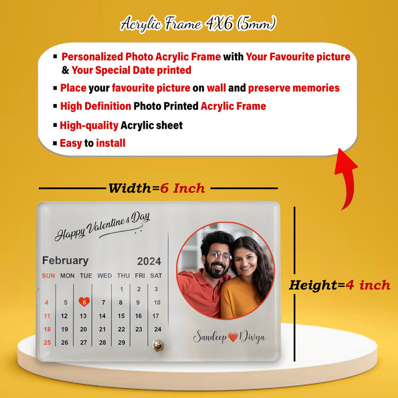 Valentine Combo – Personalized Pen Set & Custom 4x6 Acrylic Calendar Frame