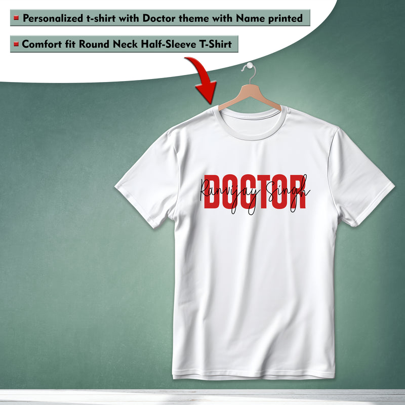 Personalized Doctor Gift Set – Custom Name Printed T-Shirt & Mug for Medical Professionals